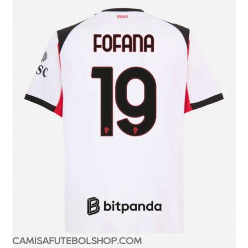 Camisa de time de futebol AC Milan Youssouf Fofana #19 Replicas 2º Equipamento 2025-26 Manga Curta